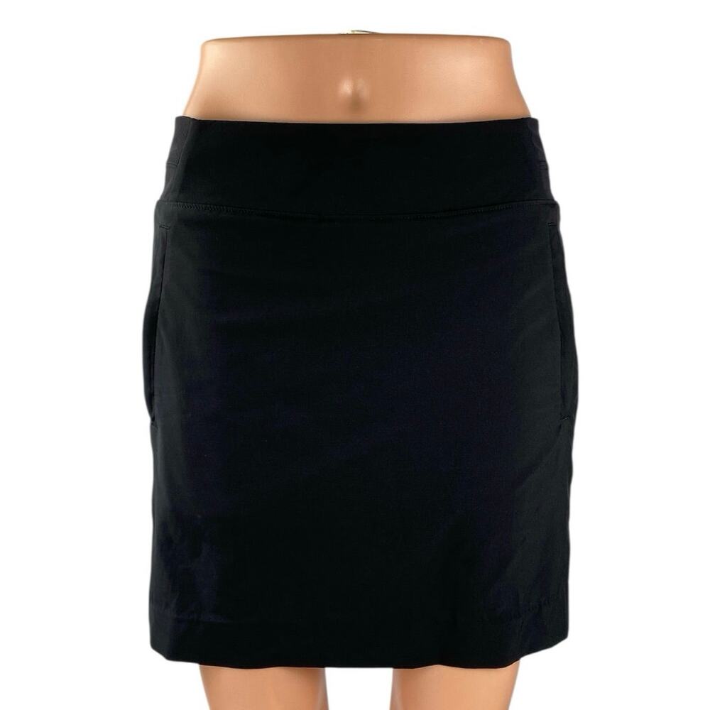 Athleta Women's Black Elastic High Waist Athletic Activewear Mini A-Line Skirt 4